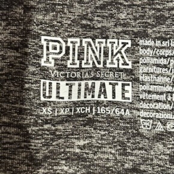 NWT Victoria's Secret Pink Gray Shimmer Pocket Mesh Ultimate Yoga Leggings - Picture 3 of 13